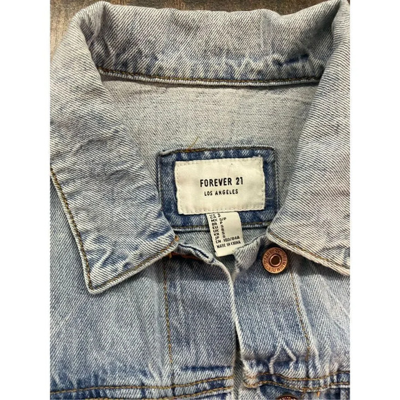 F21 retro style Jean jacket  Size S - Picture 4 of 11